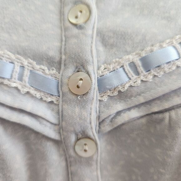 Lanz of Salzburg Traditional Nightgown-XL-Light Blue-Floral OAP-Grandmacore-Cozy - Picture 10 of 12